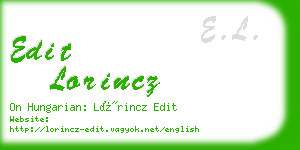 edit lorincz business card